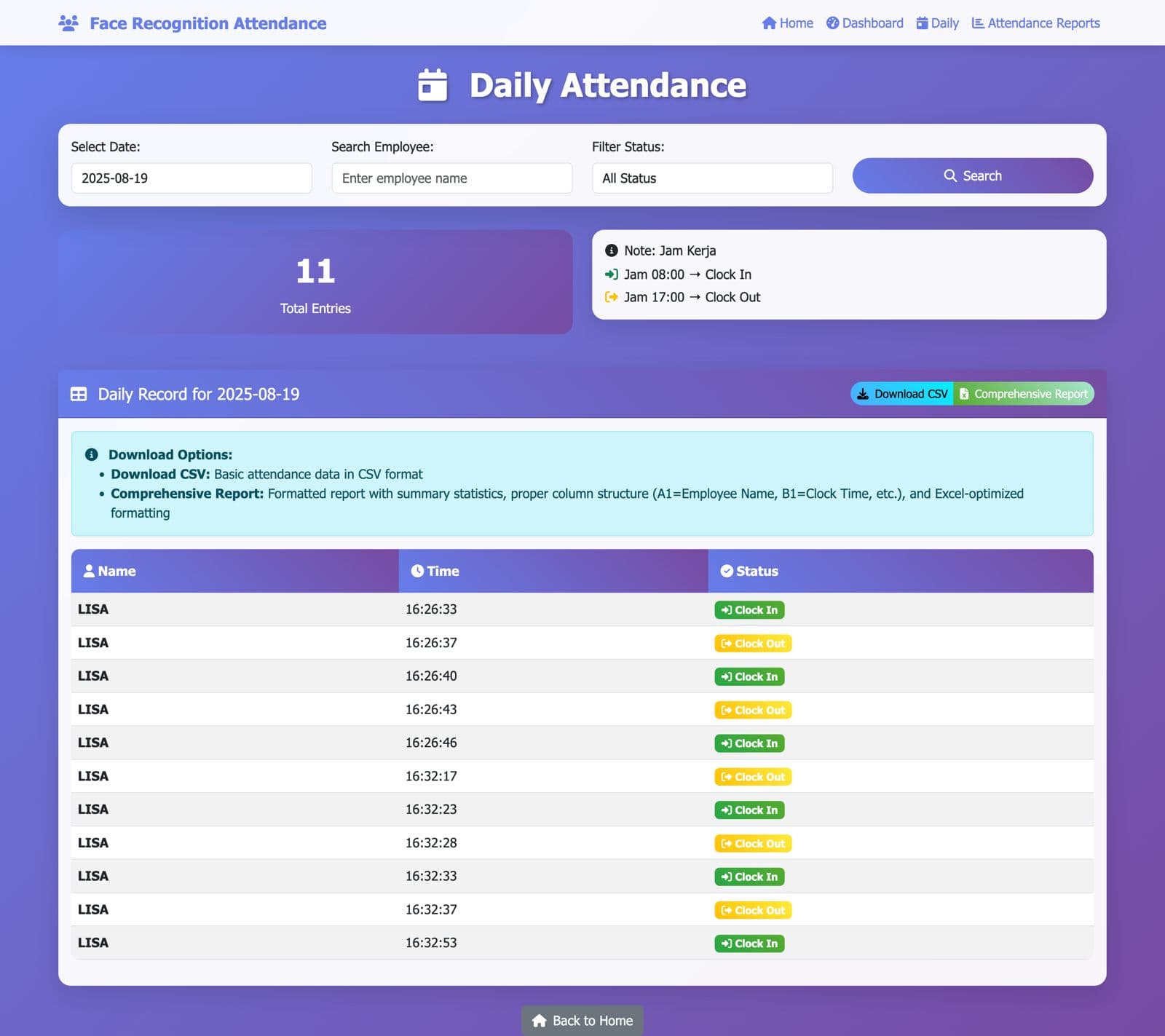 Smart Attendance System with Servo Movement screenshot 12